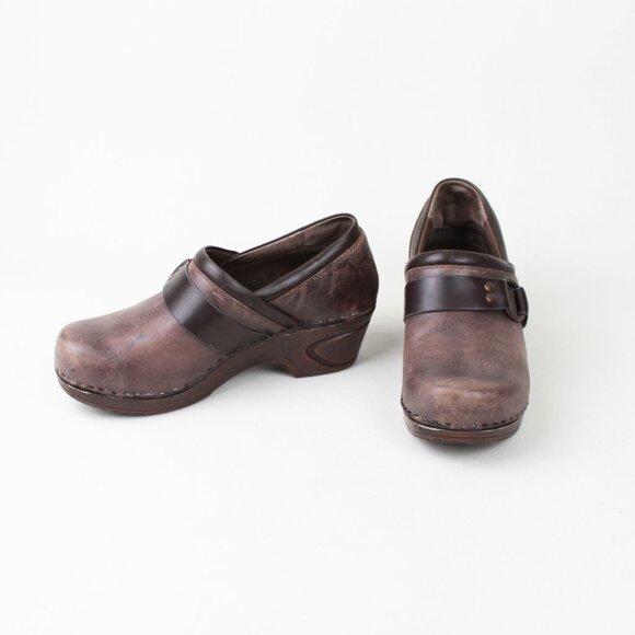 SOFFT Berit Chunky Heel Leather Clogs - Picture 4 of 16